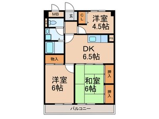 サンライズ津福の物件間取画像